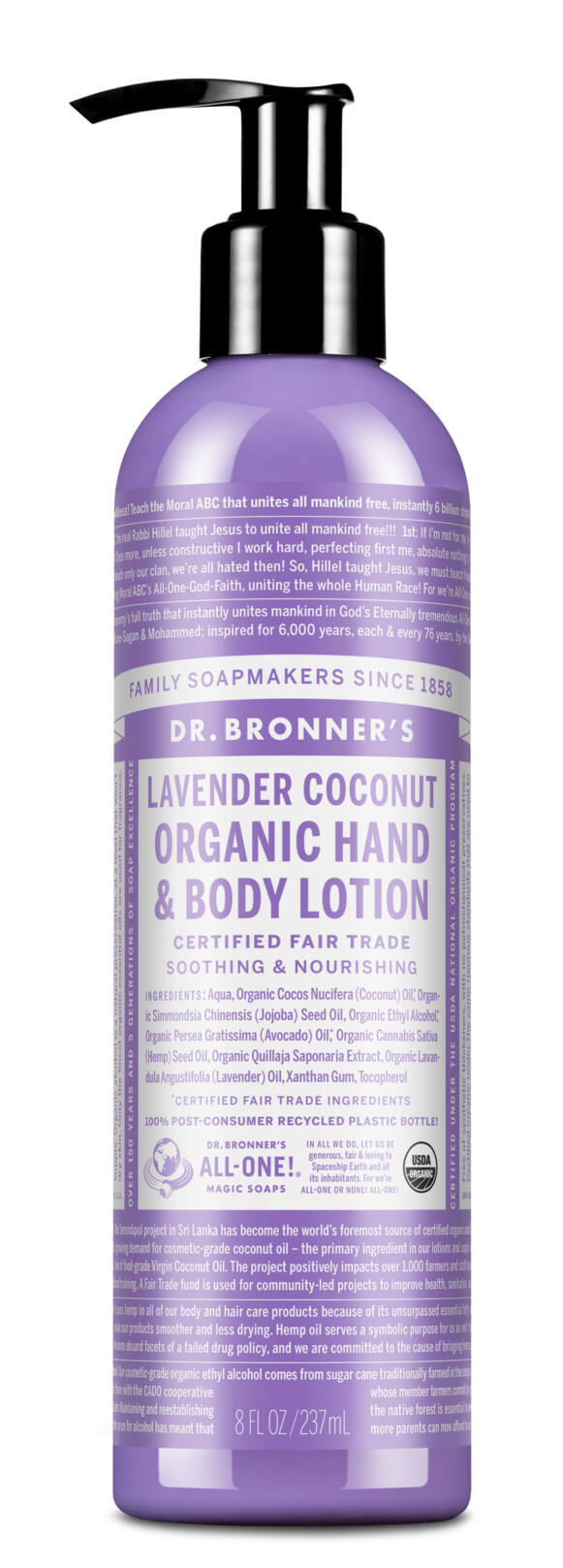 Bronners lífrænt krem -lavender og kókos