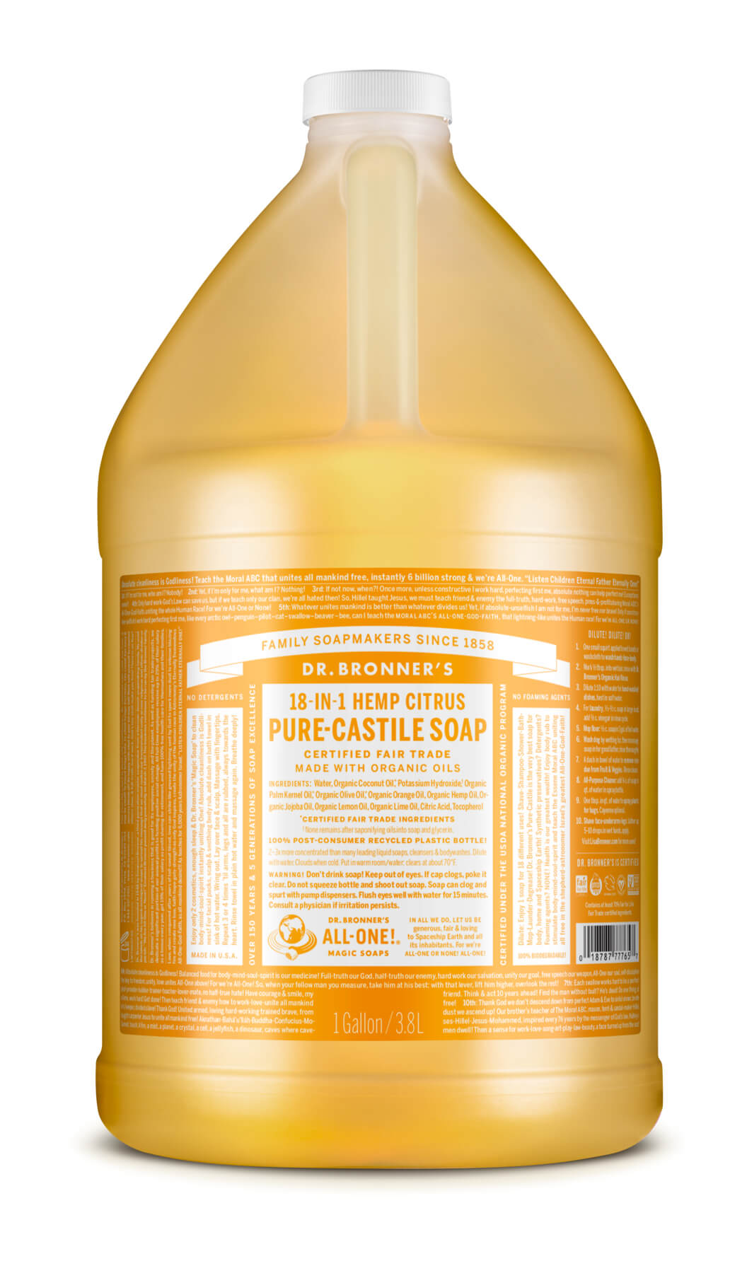 Bronners lífræn sápa - 3,8l sítróna