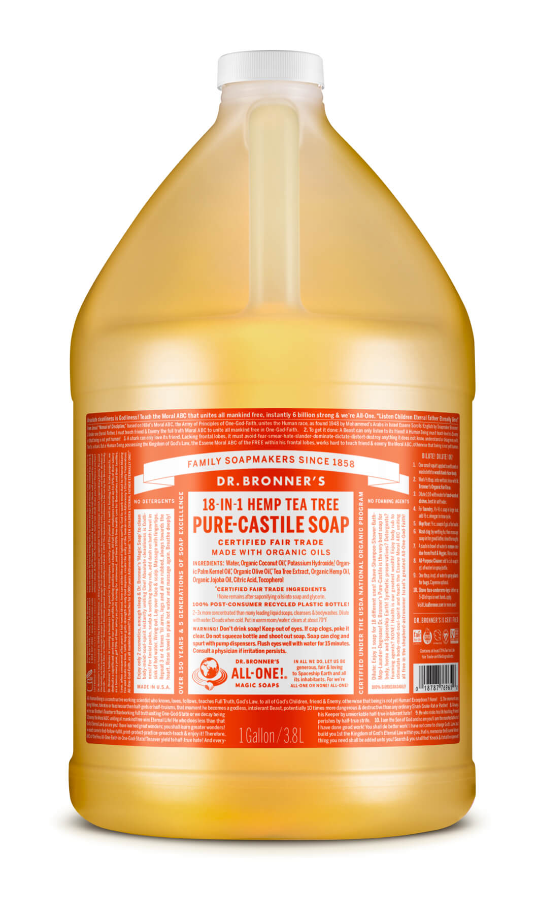 Bronners lífræn sápa - 3,8l tea tree
