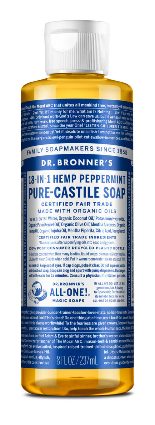 Bronners lífræn sápa - 237ml piparminta