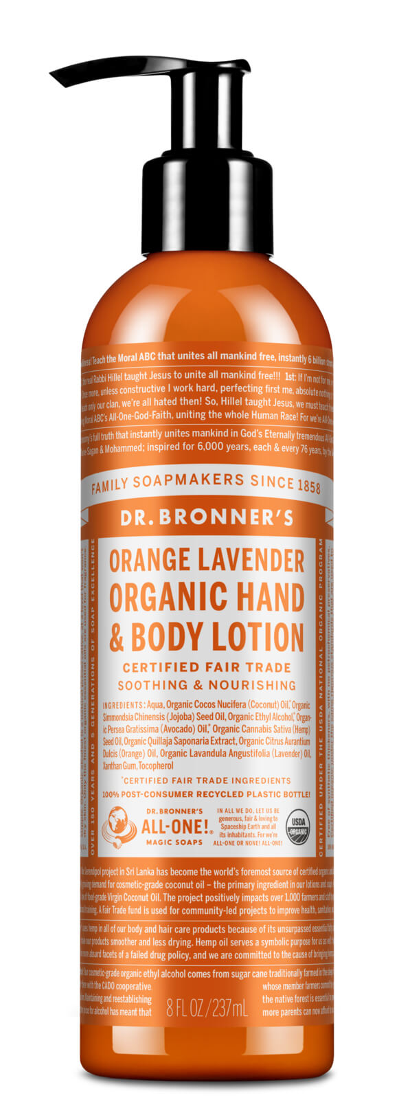 Bronners lífrænt krem-appelsínu lavander