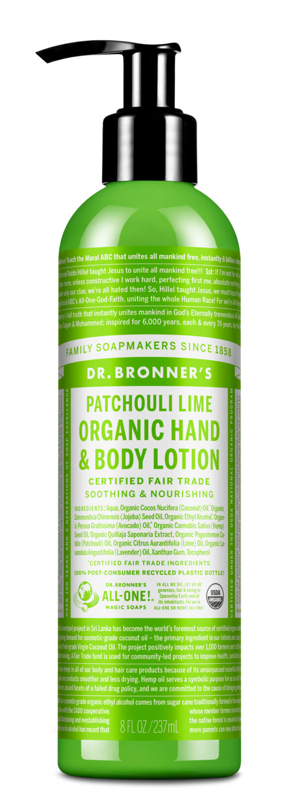 Bronners lífrænt krem -patchouli lime