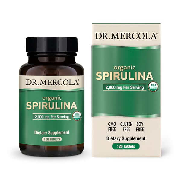 Mercola lífræn spírulína 120 töflur