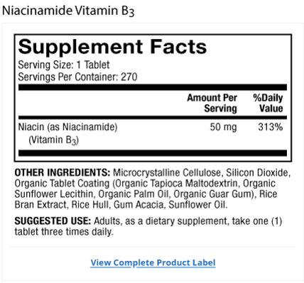 Mercola Niacinamide B-3 50mg 3mán - Image 2