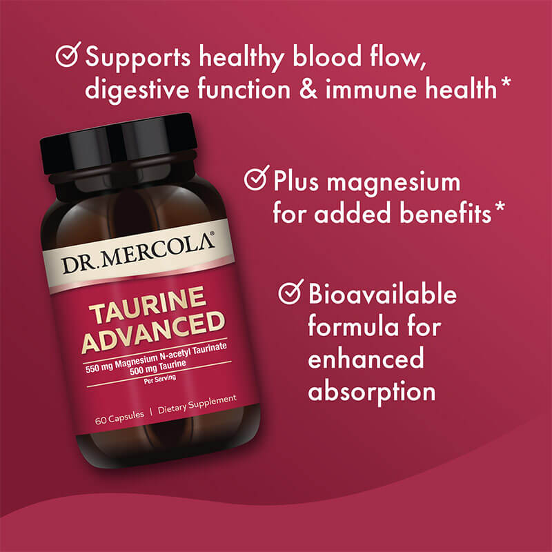 Mercola Taurine Advanced 60hylki - Image 3