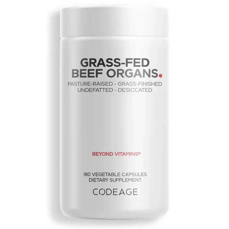 CodeAge Grass Fed Beef Organs 180hylki