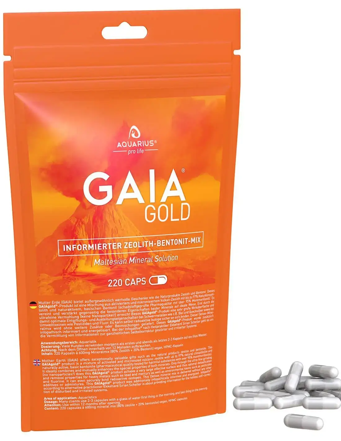 Aquarius Gaia Gold Zeolite-Bentonite 220caps