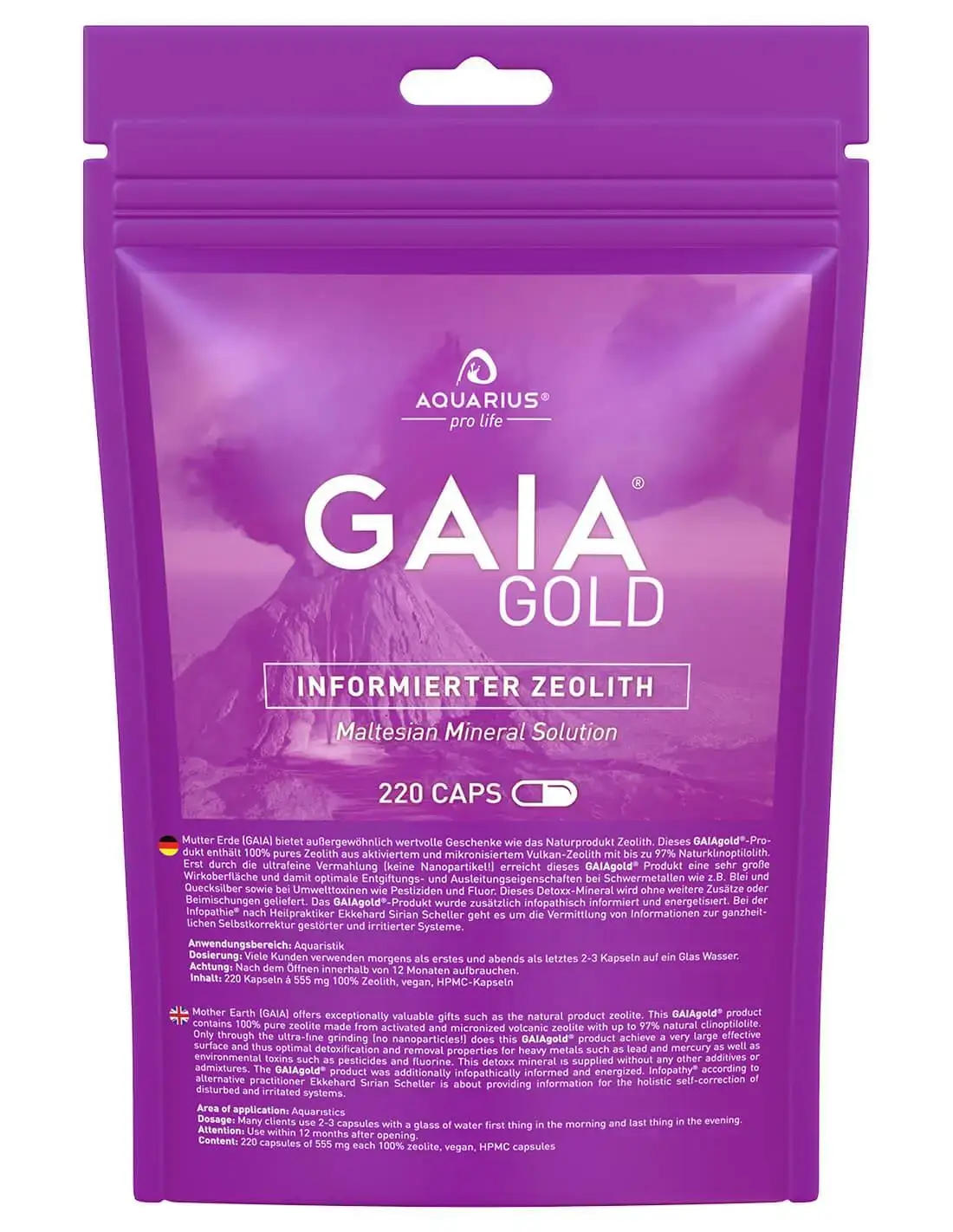 Aquarius Gaia Gold Zeolite 220caps