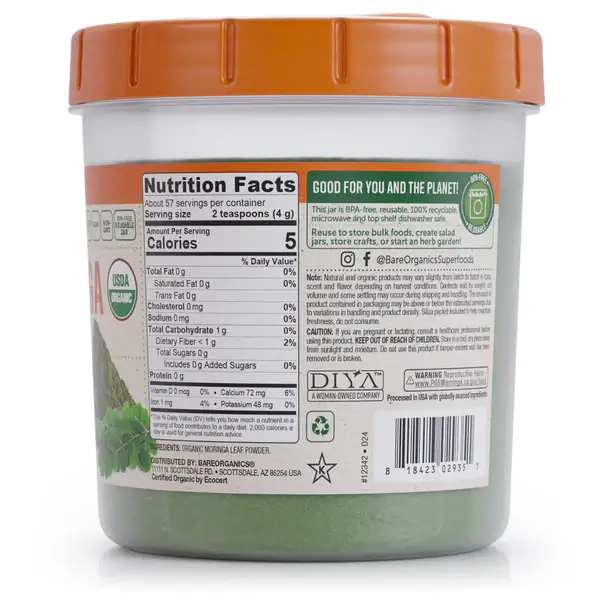BO Moringa leaf powder 227gr - Image 2