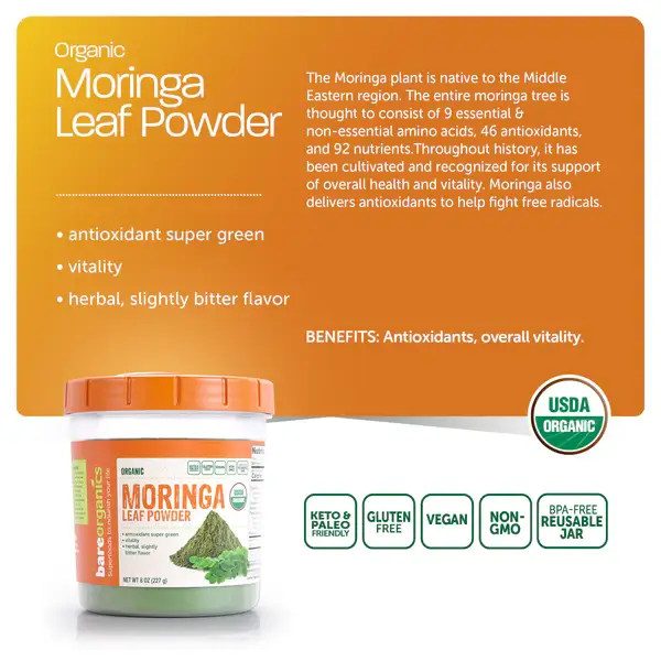 BO Moringa leaf powder 227gr - Image 3