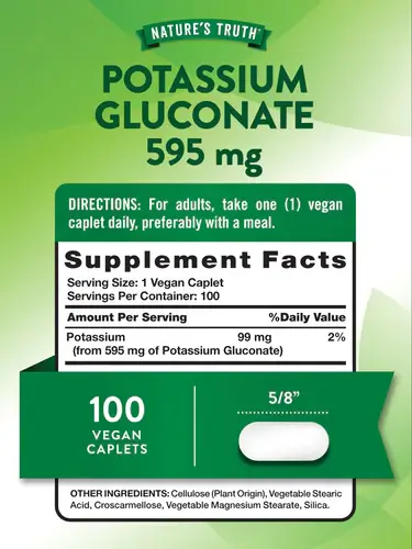 NT Potassium Gluconate 595mg 100hylki - Image 2
