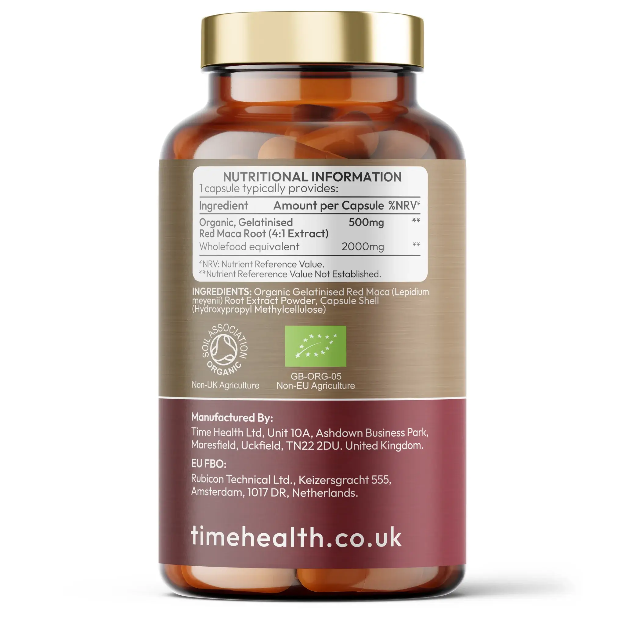 TH Red Maca Root 120 hylki - Image 3
