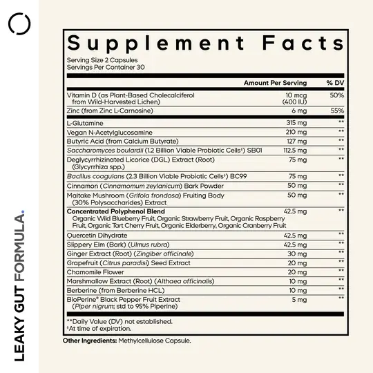 Codeage Leaky Gut Formula 60 hylki - Image 3