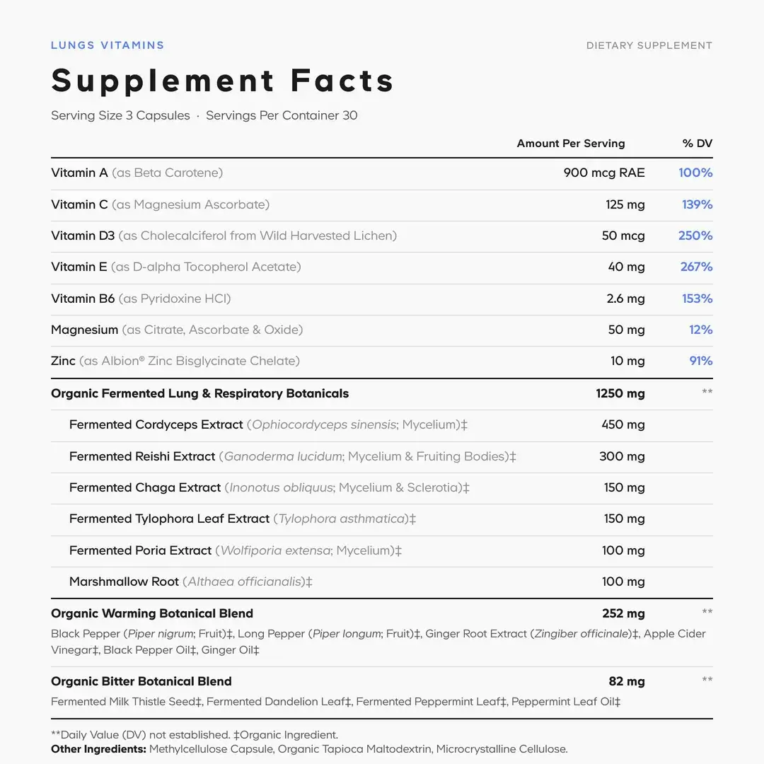 Codeage Lungs vitamins 90 hylki - Image 2