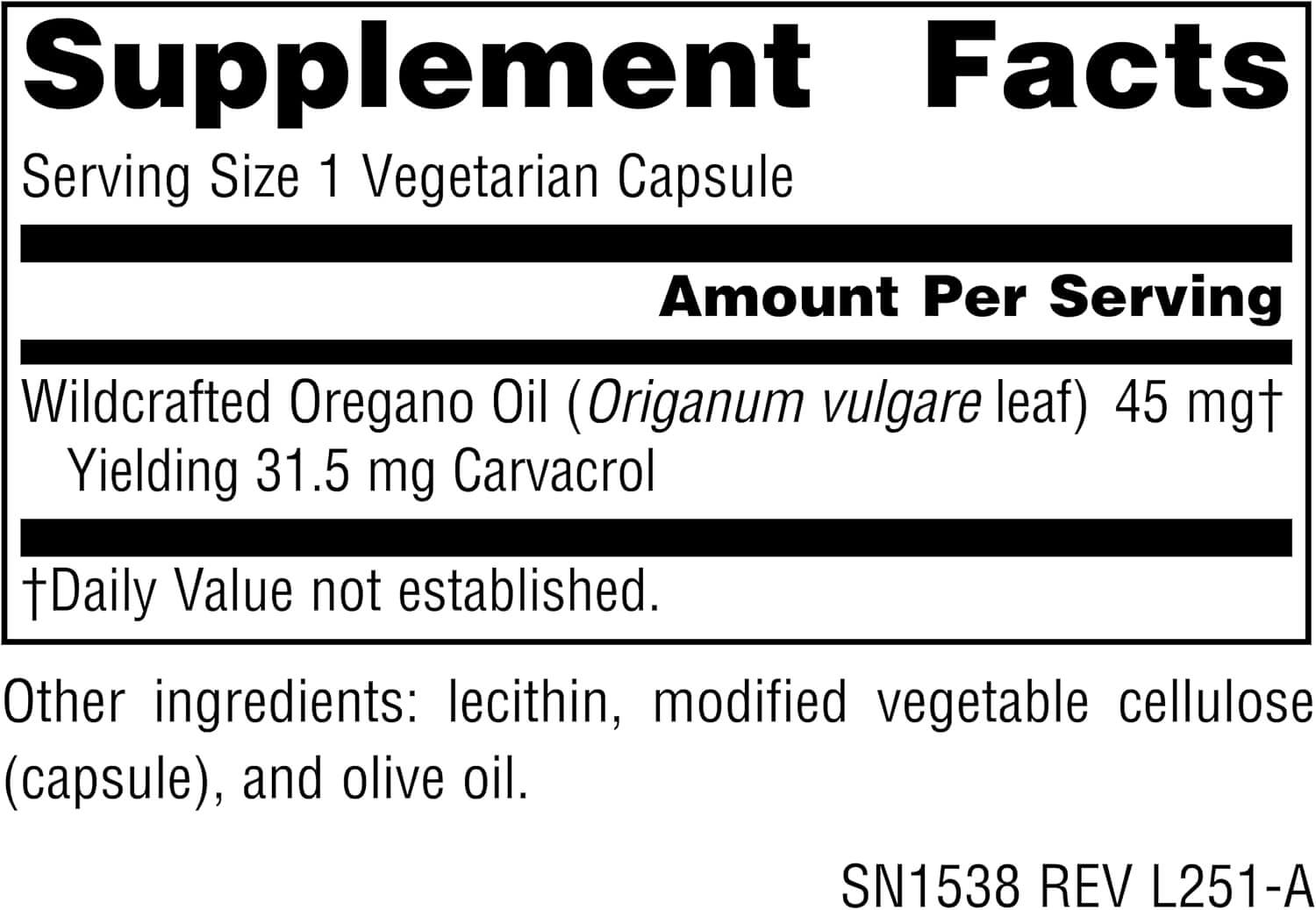 SN Oregano olía 70% CARVACROL 30v/hylki - Image 2